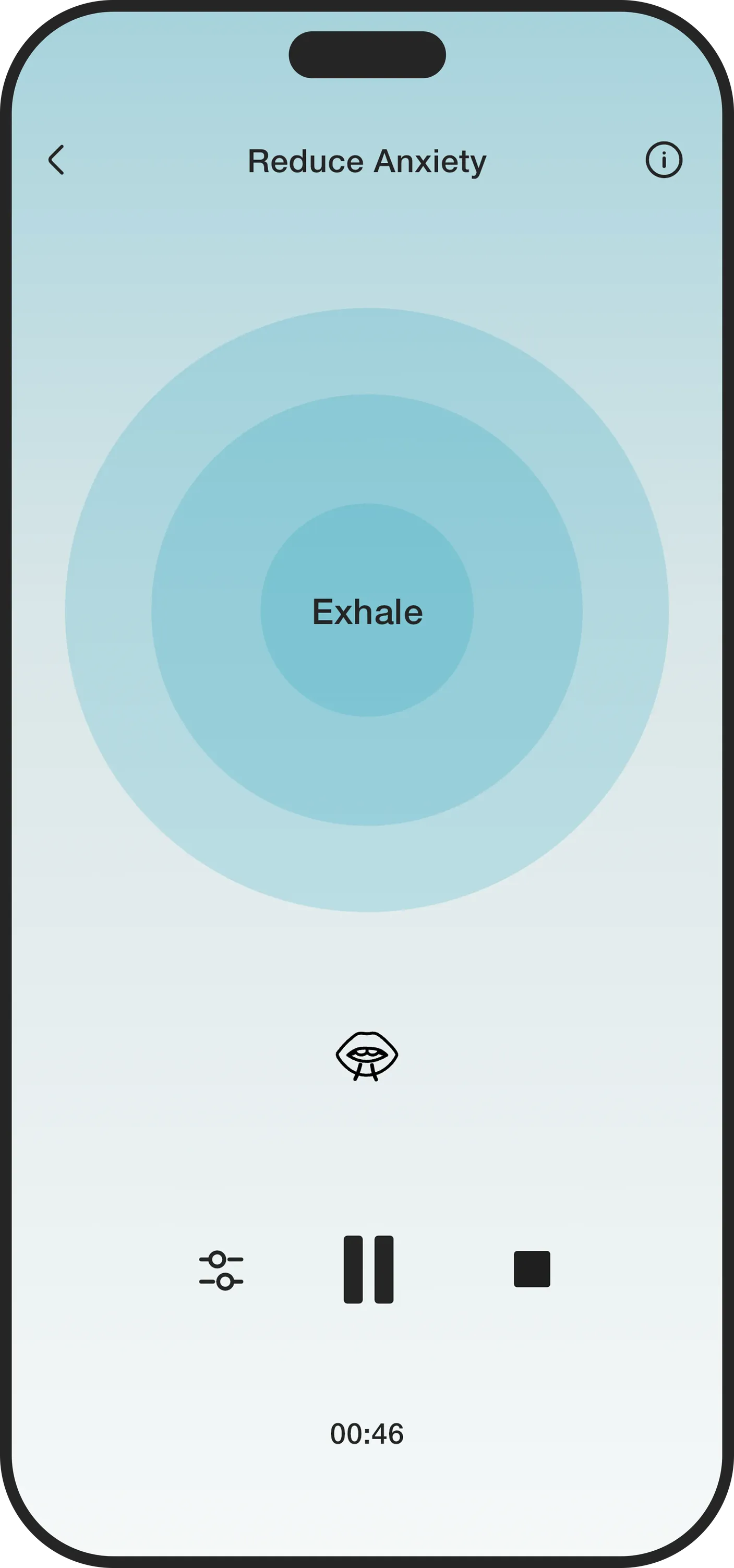 Guided breathing exercises for stress relief and focus on BrightNest app